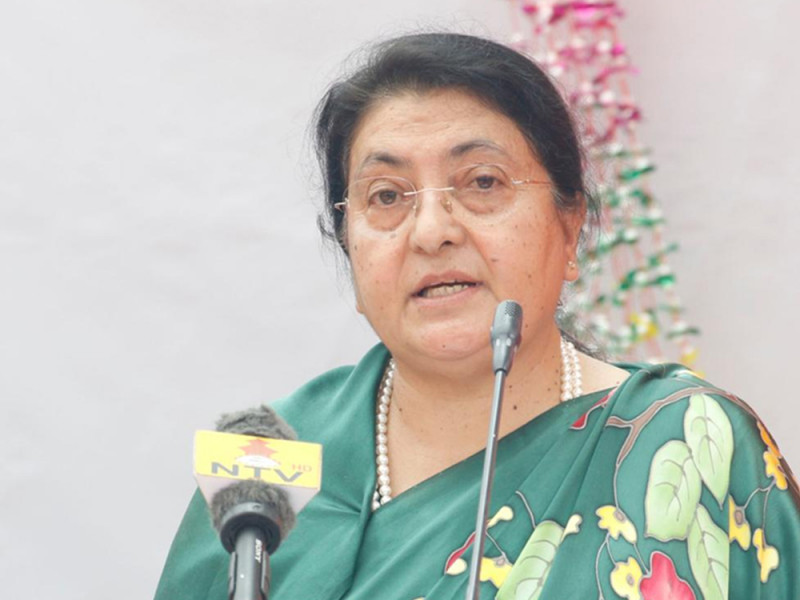 माघे सङ्क्रान्ति पर्वले नेपाली जनजीवन र प्रकृतिको निकटतालाई दर्शाउँछ : राष्ट्रपति भण्डारी